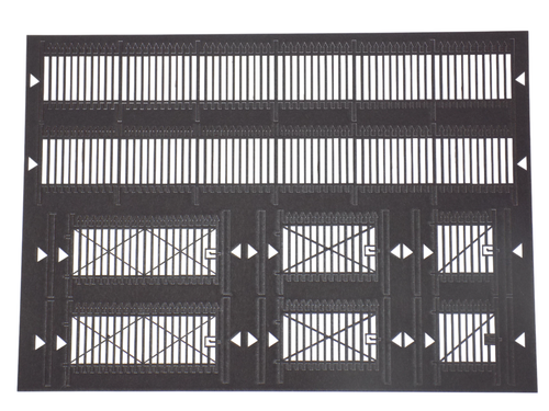 6ft wrought iron fencing (56 cm) + 6 various gates O gauge 1:43 security fence - Picture 2 of 5