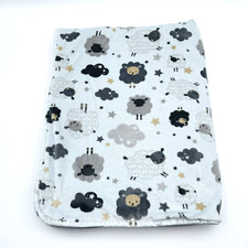 Walmart Sheep Baby Blanket Gray White Black Tan Parent's Choice