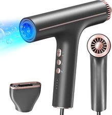 Hair Dryer, Negative Ionic Blow Dryer, 110,000 RPM Brushless Motor, Heat Control