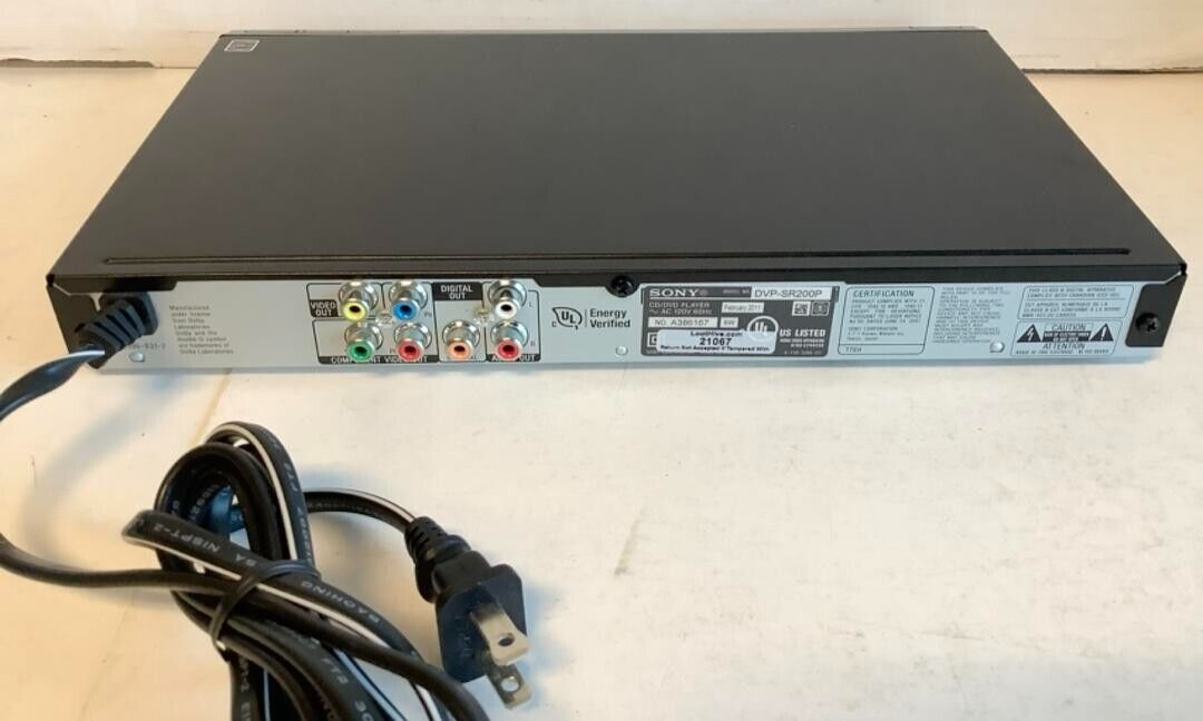 Sony DVPSR200P/B Progressive Scan Slim Home DVD Player dvdr 3