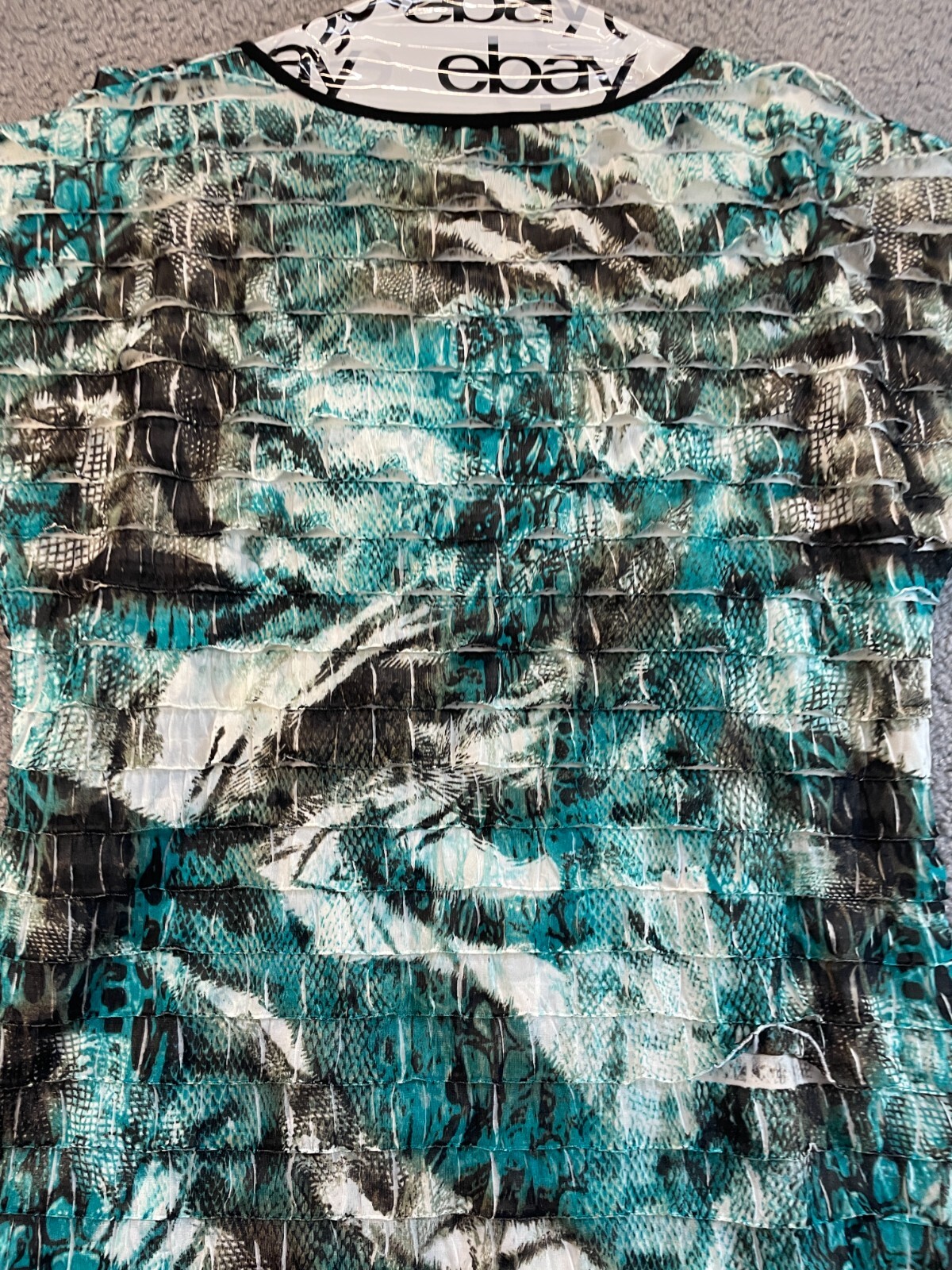 NOTATIONS Ruffled Pullover Cap Sleeve MULTI-COLOR… - image 2