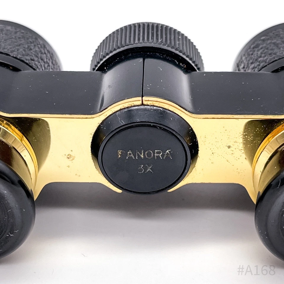 Vintage PANORA J-B208 3x Opernglas Theaterglas - Schwarz/Gold 9x5,5cm - Bild 4 von 4