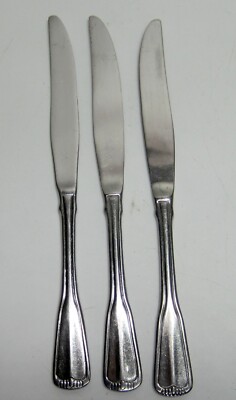 Set of 3 - Oneida Northland RIDGEWOOD Stainless Dinner Knives