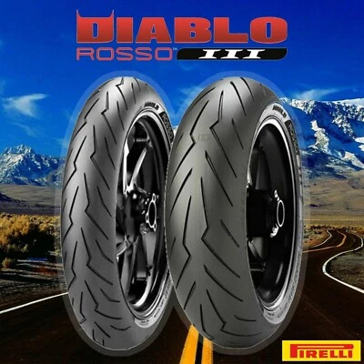 COPPIA GOMME PIRELLI 120/70-17 58W 190/50-17 73W TL DIABLO ROSSO III 3