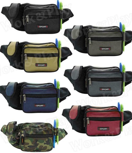 Marsupio uomo multiuso borsello borsa treckking 5 scomparti sport lavoro  tasche | eBay