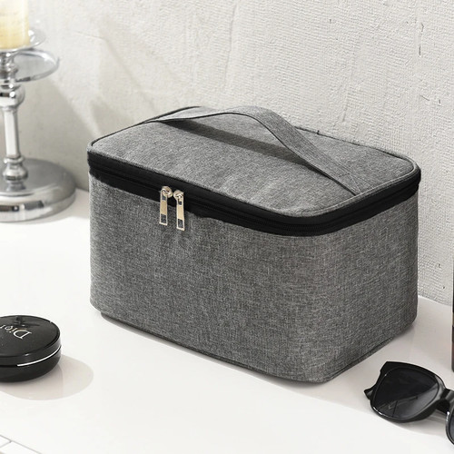 1pc Business Trip Men's Toiletry Bag Double Layer Large Capacity Cosmetic Bag - Picture 21 of 27