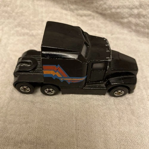 Hot Wheels Blackwall 1989 Kenworth 76 Big Rig Black Semi Truck 3” Toy
