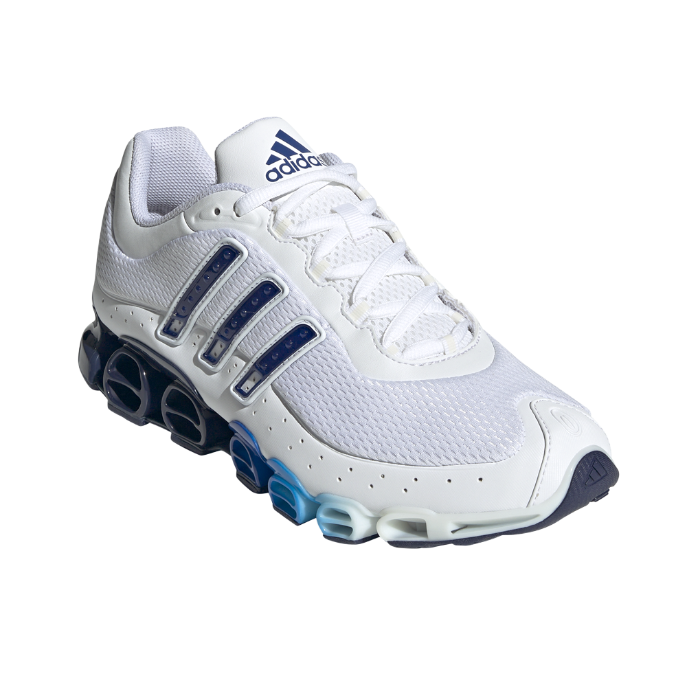 adidas Megaride Lace Up Mens Blue, White Sneakers Casual Shoes