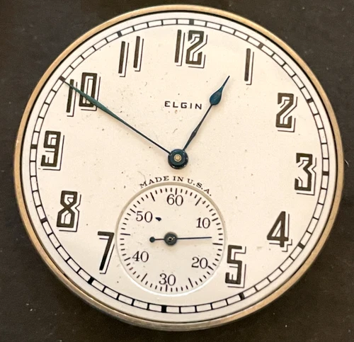 Antique 1900 Elgin Grade 188 Pocket Watch Movement Running Ticks 12s 17j USA