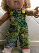 CABBAGE PATCH DOLL CLOTHES HANDMADE DUNGAREES FOR 16 INCH DOLL
