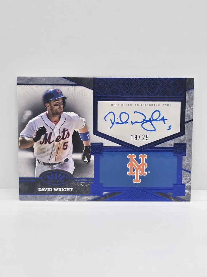 2025 Topps Tier One David Wright 19/25 Auto Top Shelf Signatures Foto 2 de 3