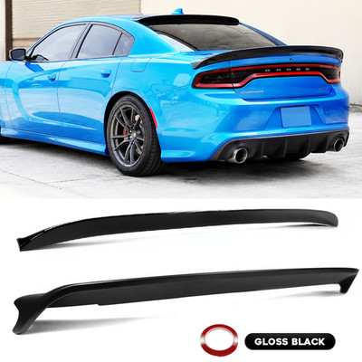 FOR 15-23 DODGE CHARGER REDEYE STYLE GLOSS BLK TRUNK + REAR WINDOW ROOF SPOILER