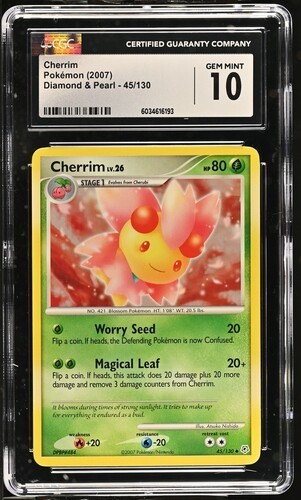 Pokémon Cherrim 45/130 Diamond & Pearl 2007 Holo CGC GEM MINT 10