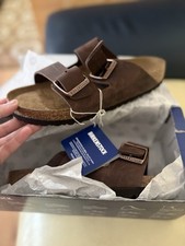 Birkenstock Arizona BS Women's Brown Soft Footbed Leather Sandals US 8 EU 39
