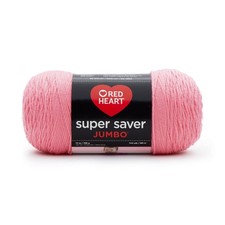 RED HEART E302 Super Saver Jumbo Yarn, Perfect Pink, 10.5 x 5 x 5 1 Pack