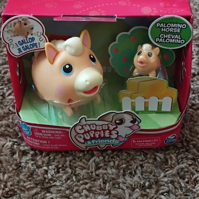 NEW Spin Master Chubby Puppies & Friends Palomino Horse Battery Operated Toy