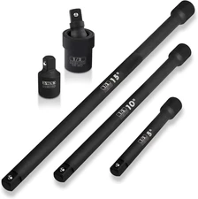 00256A 1/2-Inch Drive Impact Extension Bar and Adapter Set, 5-Piece | Includes 5