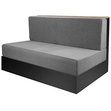 RV Dinette Cushion Covers-Stretchable Loveseat Sofa Furniture Protector Grey