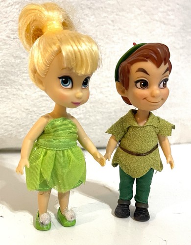 Disney Store Animator Collection Peter Pan & Tinker Bell 5" Mini Muñeca Figura RARA - Imagen 3 de 6