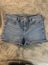 American Eagle Light Wash Stretch Denim Shorts Women s Size 12