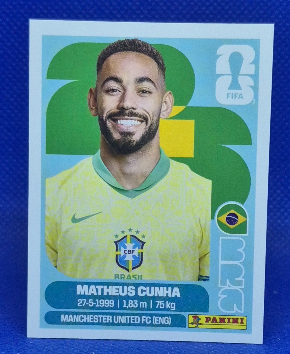 2026 Panini FIFA World Cup Sticker Matheus Cunha #BRA 17 -Brazil