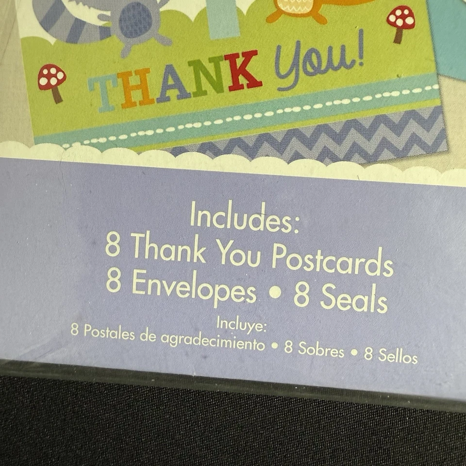 8 BABY SHOWER Criaturas del Bosque Animales INVITACIONES Suministros de Fiesta Papelería Foto 3 de 4