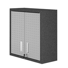 Fortress Metal 2-Shelf Wall Mounted Garage Cabinet in Gray 30 In. W X 30.3 In.