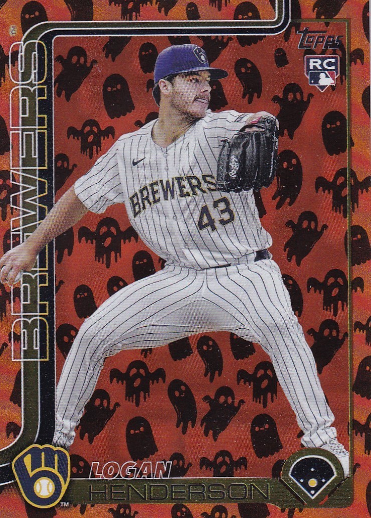 LOGAN HENDERSON TOPPS UPDATE ROOKIE GHOST HOLIDAY FOIL RC BREWERS #US-137 2025