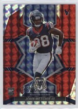 2022 Panini Mosaic Rookies Red Mosaic Prizm John Metchie III #317 12ks