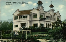 Los Angeles,CA Paul De Longpre's Art Gallery "Hollywood" Tichnor 1912 Cal