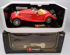 Burago 1/20 Scale Mercedes Benz 500K Roadster (1936) Red Diecast Model, w/ Box