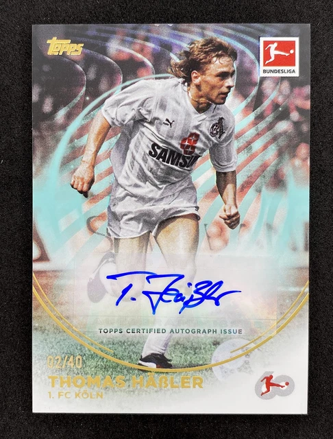 Topps 2023-24 Bundesliga 60 Jahre Thomas Häßler Auto /40 Köln