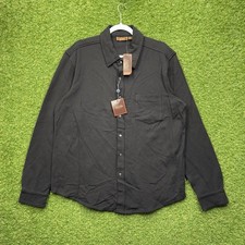 Tasso Elba Button Up Shirt Mens Large Regular-Fit Black Long Sleeve Casual NWT