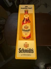 Schmidts Beer Philadelphia  Vintage Yellow Vertical Plastic Lighted Sign