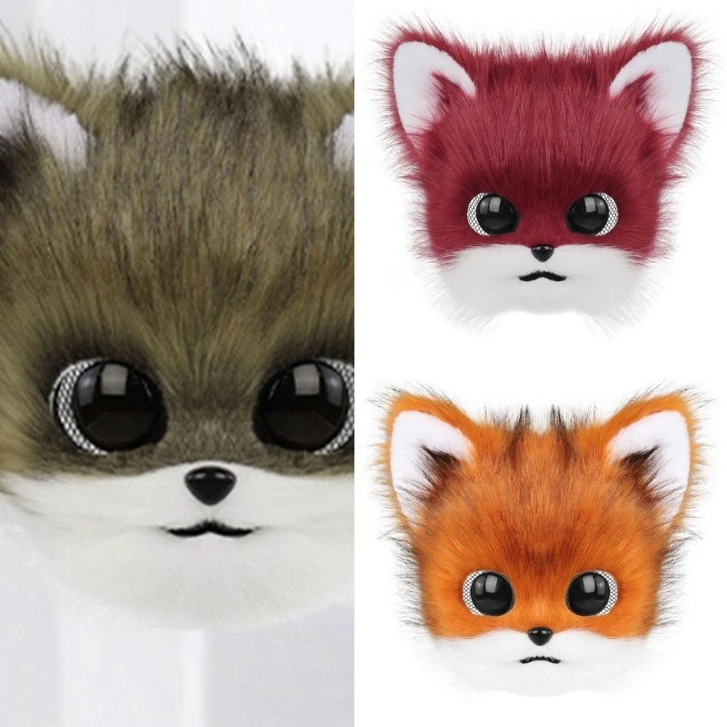 Animal Themed Plush Face Cover Breathable Lightweight For Cosplay And Theme