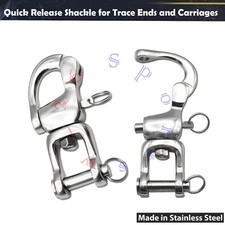 Schnellspannschäkel für Spurenden und Kutschen - Pferdegeschirr - Paar
