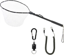 Fly Fishing Net, Bass Trout Landing Net, Folding Fishing Nets Fresh Water, Safe
