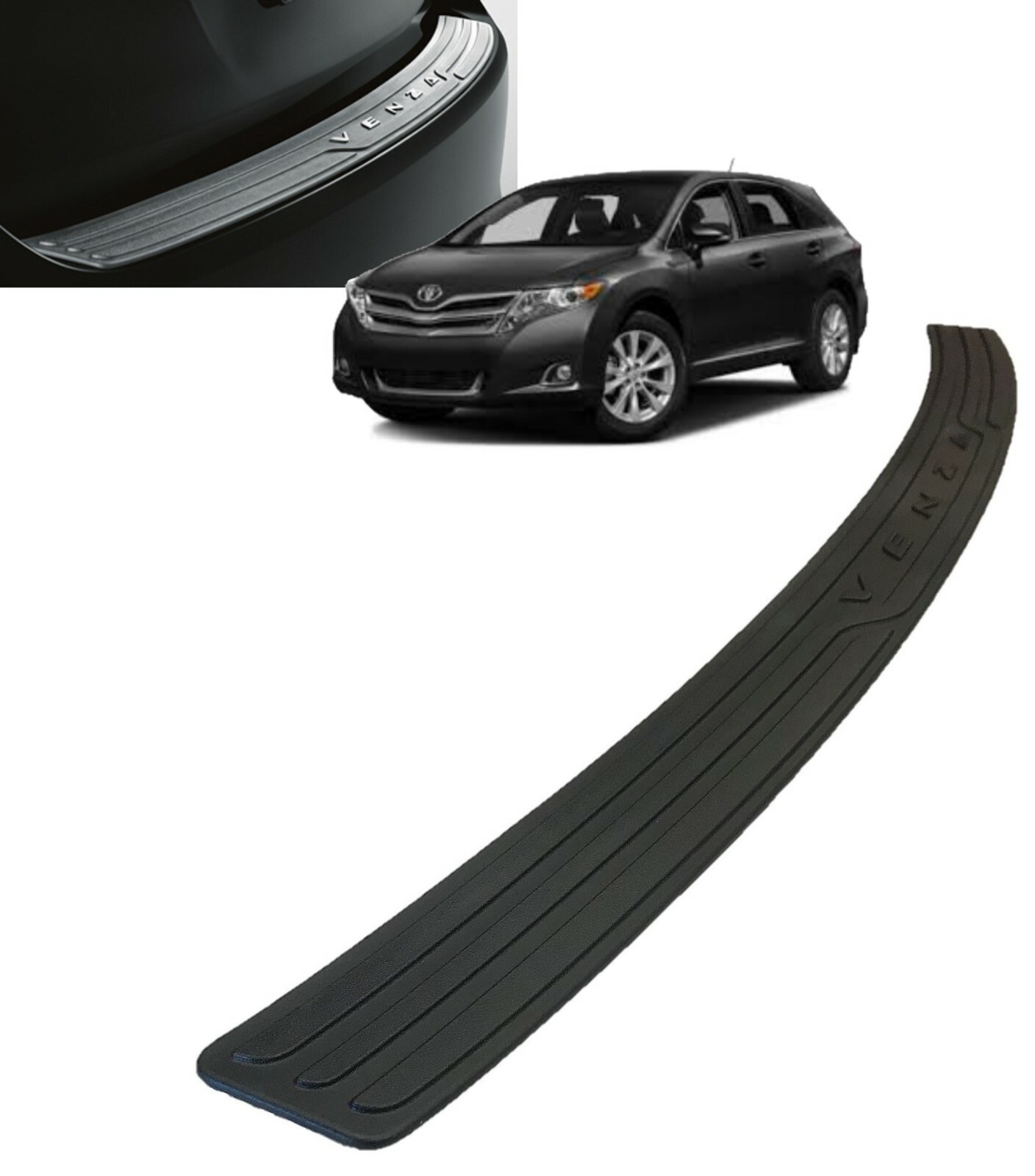 20092016 Venza Rear Bumper Protector Black Protector Genuine Toyota