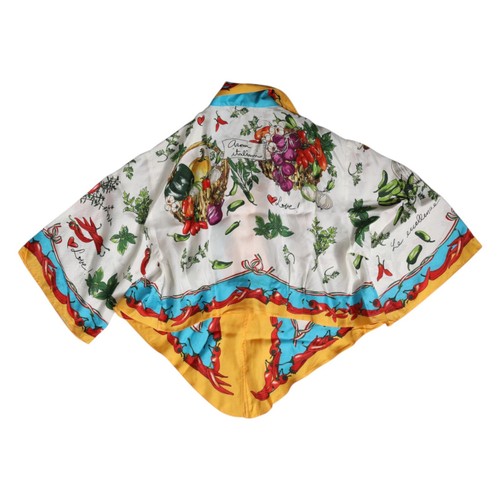 DOLCE & GABBANA Kids Shirt Multicolor Cropped Printed Collared s. Tag 12 750usd - Picture 2 of 7