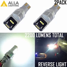 Alla Lighting 2200LM 921 912 T15 CSP LED Back Up Light Backup Reverse Bulb White