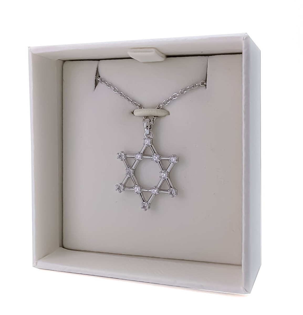 New 100% Authentic SWAROVSKI Rhodium White Crystal Star Pendant