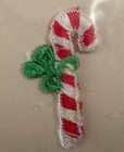5 Candy Canes Embroidered Appliques 1.25" House of Franken Trim Nyc Christmas