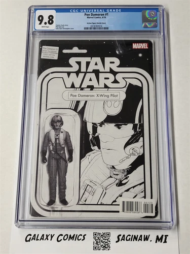 Star Wars: Poe Dameron #1 - CGC 9.8 - Action Figure Sketch Variant JTC Exclusive