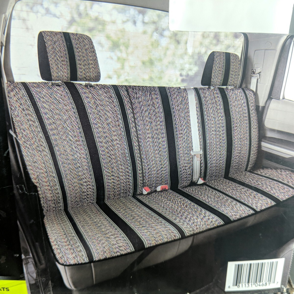 Auto Drive Black For Pickups Saddle Blanket Bench Seat Cover w Headrest