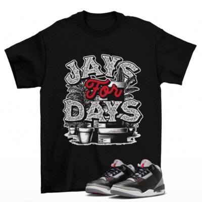 jordan 3 black cement shirt