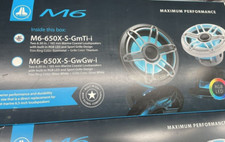 JL Audio Marine 6.5" Speakers M6-650X-S-GmTi-i Gunmetal Sport Grilles 2 RGB LED