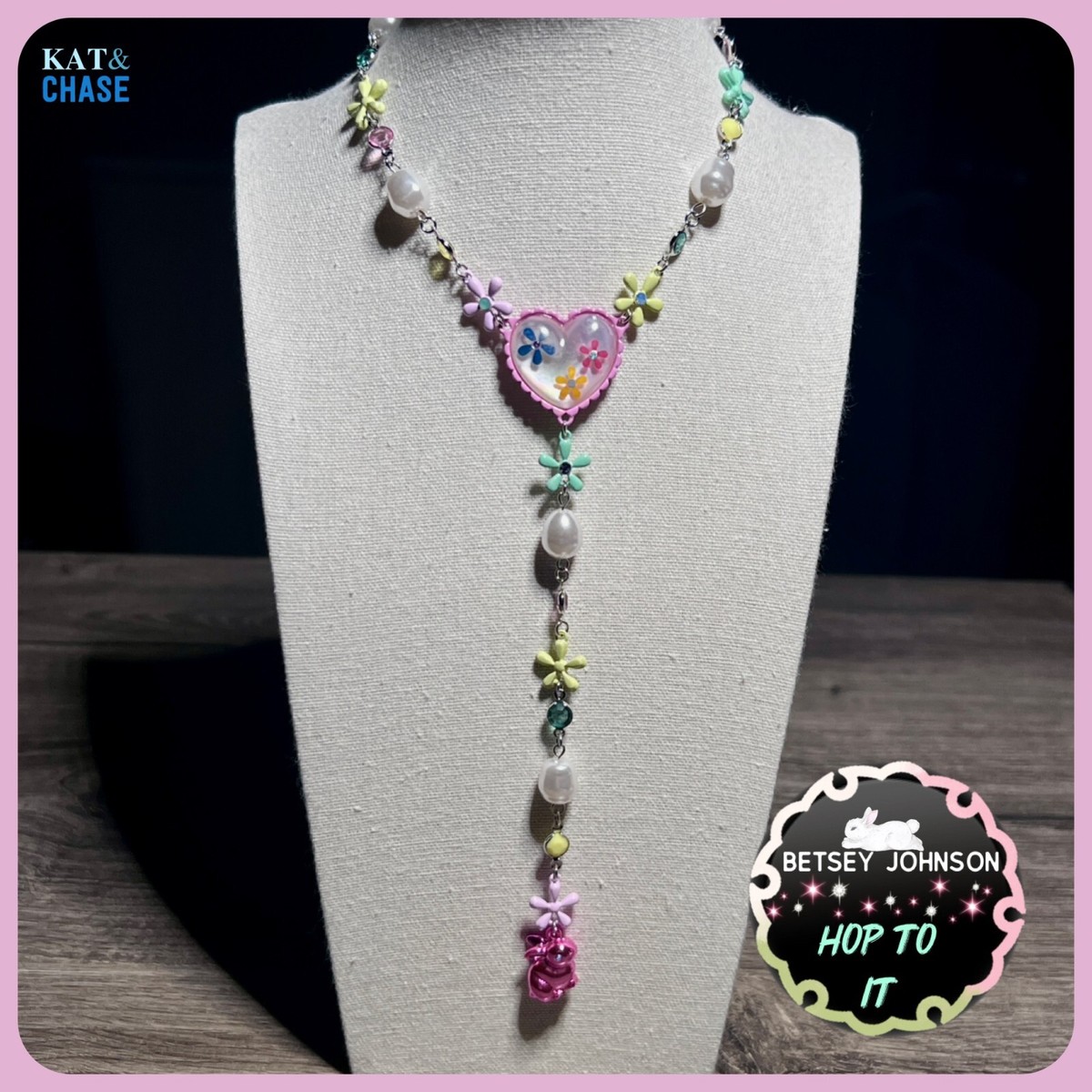 【Betsey Johnson】Hop To It Flower Egg Y Necklace ネックレス Betsey Johnson Authentic Hop To It Flower Egg Y Necklace