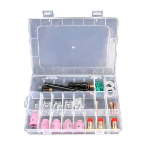 31PCS For WP-17/18/26 TIG Welding Torch Stubby Gas Lens #12 Glass Cup Kit-Useful - Picture 1 of 24