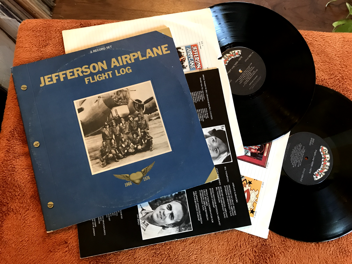 洋楽 JEFFERSON AIRPLANE FLIGHT LOG 1966-1976 Jefferson Airplane Flight Log 1966-1976 2 LP Record Albums w/Book
