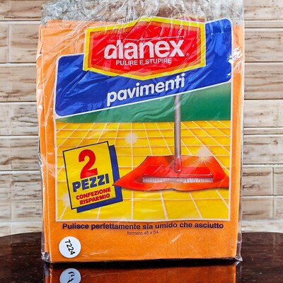 Dianex Floor Mop Cloths Surfaces Durable Reusable Machine Washable 2 Pc Pack